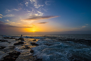 Agaete sunset fisherman
