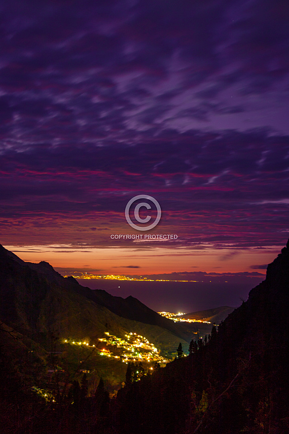 Agaete Valley at dusk