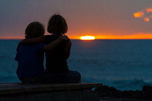 Kids & sunset