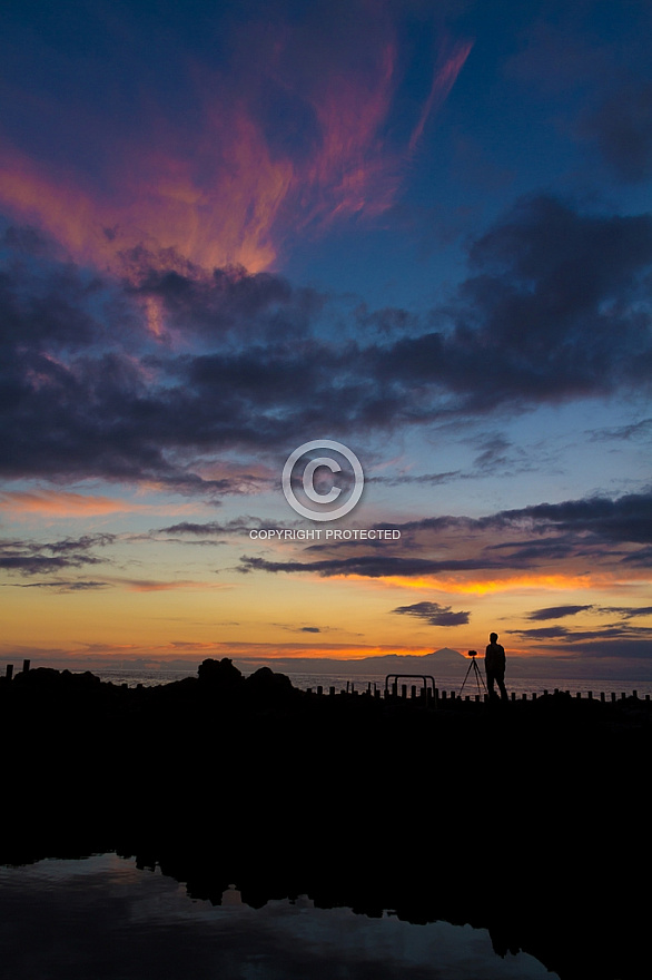 Photographer enjoying the sunset