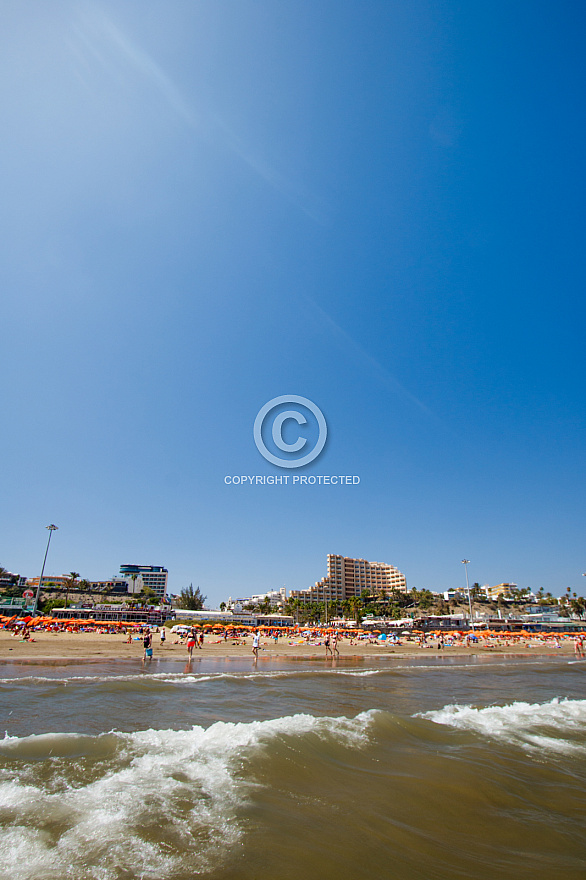 The beach of Playa del Inglés
