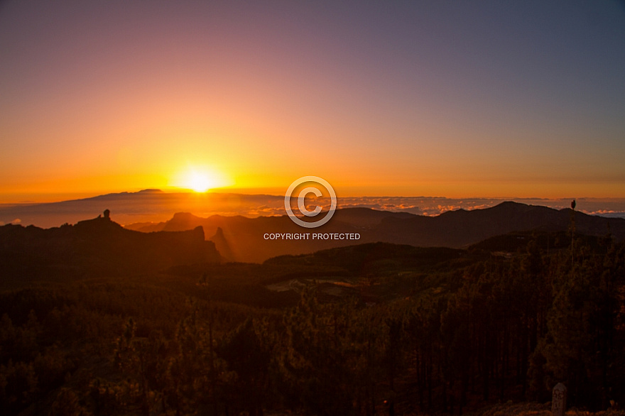 Sunset at the Pico de las Nieves