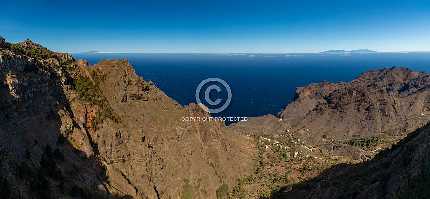 El Hierro y La Palma desde el Mirador Ermita del Santo - Arure - La Gomera