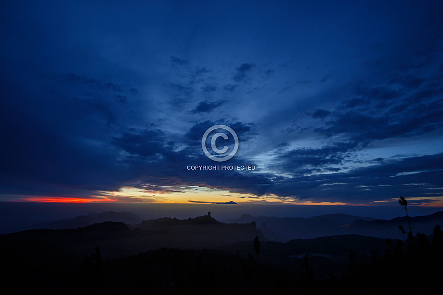 Sunset from the Pico de las Nieves