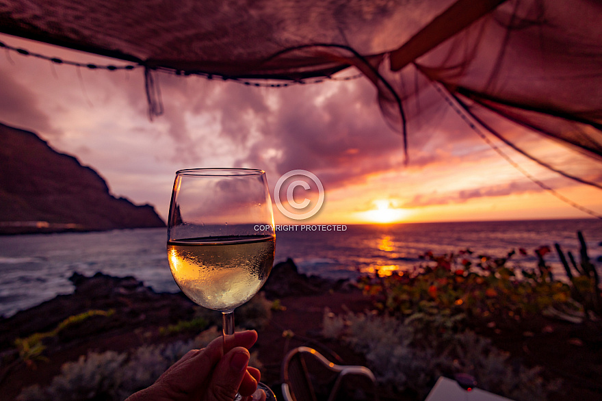 Sunset drink at Buenavista del Norte - Tenerife