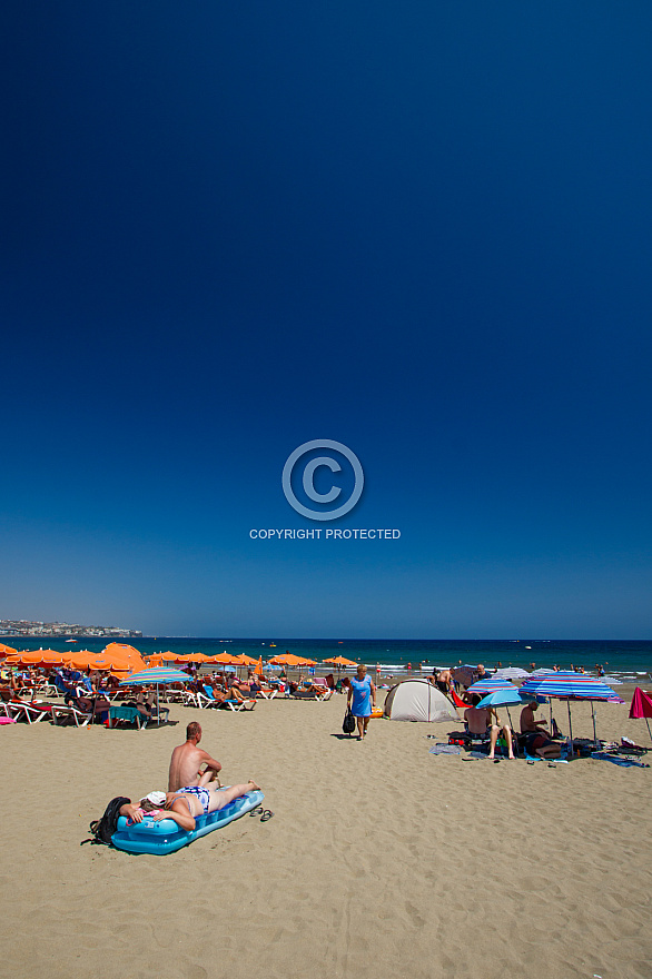 The beach of Playa del Inglés